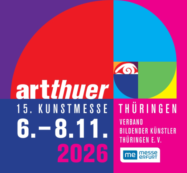 artthuer, 15. Kunstmesse Thüringen, Messe Erfurt, 06.-08.11.2026 (Plakat)